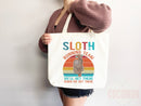 Sloth Canvas Tote Bag Funny Sloth Lover Gift Tote Bag Everyday Tote Eco Friendly Aesthetic Tote Shopper Reusable Grocery Bag Cute Bag Animal