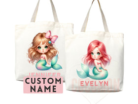 Mermaid Tote Bag — Personalized Gift (060)