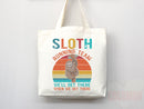 Sloth Canvas Tote Bag Funny Sloth Lover Gift Tote Bag Everyday Tote Eco Friendly Aesthetic Tote Shopper Reusable Grocery Bag Cute Bag Animal