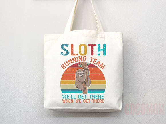 Sloth Canvas Tote Bag Funny Sloth Lover Gift Tote Bag Everyday Tote Eco Friendly Aesthetic Tote Shopper Reusable Grocery Bag Cute Bag Animal
