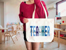 Teacher Appreciation Gift Tote Bag Canvas Custom Teacher Gift Personalized School Bag Gifted Teacher Tote Reusable Bag School Campus Bag