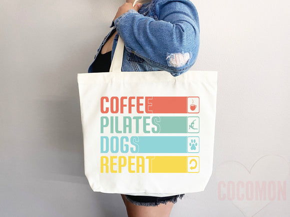 Yoga Canvas Tote Bag Fun Yoga Lover Gift for Yoga Tote Bag Everyday Tote Eco Friendly Aesthetic Tote Shopper Reusable Grocery Bag Cute Bag