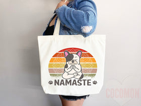 Yoga Canvas Tote Bag Fun Yoga Lover Gift for Yoga Tote Bag Everyday Tote Eco Friendly Aesthetic Tote Shopper Reusable Grocery Bag Cute Bag