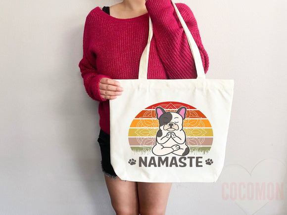 Yoga Canvas Tote Bag Fun Yoga Lover Gift for Yoga Tote Bag Everyday Tote Eco Friendly Aesthetic Tote Shopper Reusable Grocery Bag Cute Bag