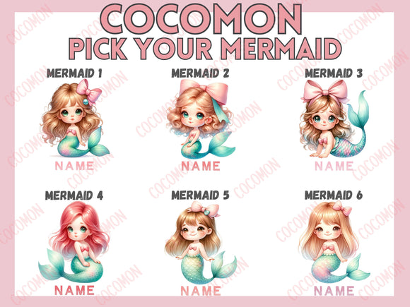 Personalized Name Tote Bag Library Bag Kindergarten Mermaid Gift Custom Name Tote Bag Custom Tote Customized Name Gift For Kids School Bag
