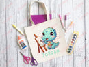 Personalized Name Tote Bag Dinosaur Gift Custom Name Tote Bag Custom Tote Shopper Customized Name Back to school Kid Bag School Bag For Kids