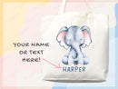 Custom Name Tote Bag Kids Safari Animal Gift Daycare Diaper Bag Custom Name Tote Personalized Name Back to School Bag for Kids Kindergarten