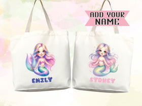 Mermaid Tote Bag — Personalized Gift (061)