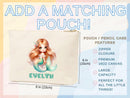 Mermaid Personalized Name Tote Bag Kids Mermaid Gift Daycare Diaper Bag Library Custom Name Tote Back to School Bag for Kids Kindergarten