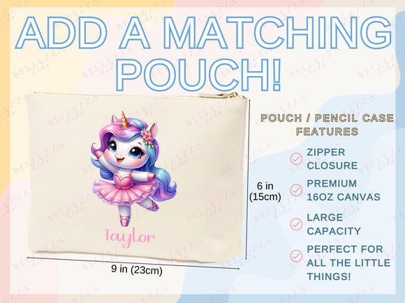 Unicorn Personalized Name Tote Bag Kids Unicorn Gift Daycare Diaper Bag Library Custom Name Tote Back to School Bag for Kids Kindergarten