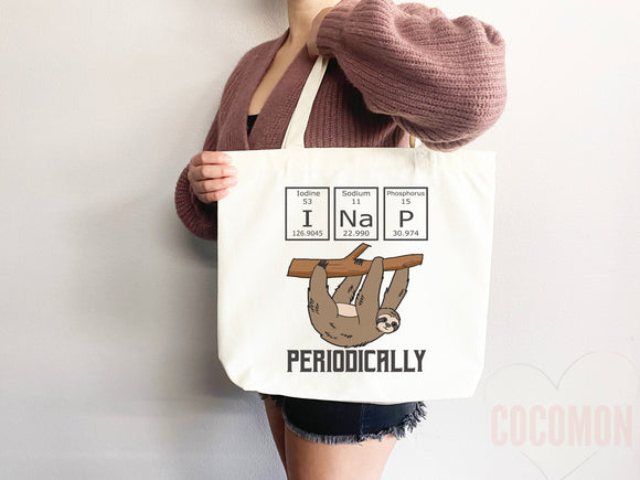 Sloth Canvas Tote Bag Funny Sloth Lover Gift Tote Bag Everyday Tote Eco Friendly Aesthetic Tote Shopper Reusable Grocery Bag Cute Bag Animal