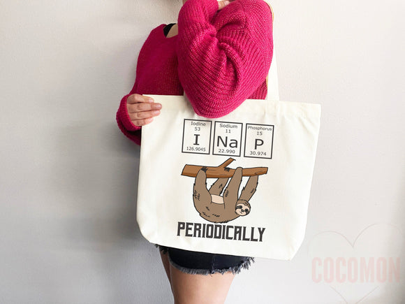 Sloth Canvas Tote Bag Funny Sloth Lover Gift Tote Bag Everyday Tote Eco Friendly Aesthetic Tote Shopper Reusable Grocery Bag Cute Bag Animal