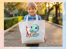 Dinosaur Personalized Name Tote Bag Kids Cute Gift Daycare Diaper Bag Library Custom Name Tote Back to School Bag for Kids Kindergarten