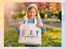 Personalized Name Tote Bag Custom Name Tote Bag Custom Tote Shopper Womens Bag Customized Name Gift For Her Kids Bag School Bag For Kids