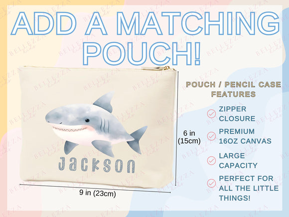 Custom Name Tote Bag Kids Sea life Shark Dolphin Turtle Gift Daycare Diaper Bag Personalized Name Back to School Bag for Kids Kindergarten