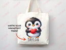 Personalized Name Tote Bag Zoo Animal Bag Safari Gift Daycare Diaper Bag Custom Name Tote Name Back to School Bag for Kids Kindergarten Bag