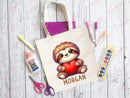 Personalized Name Tote Bag Zoo Animal Bag Safari Gift Daycare Diaper Bag Custom Name Tote Name Back to School Bag for Kids Kindergarten Bag