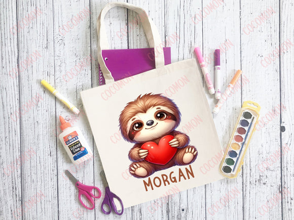 Personalized Name Tote Bag Zoo Animal Bag Safari Gift Daycare Diaper Bag Custom Name Tote Name Back to School Bag for Kids Kindergarten Bag