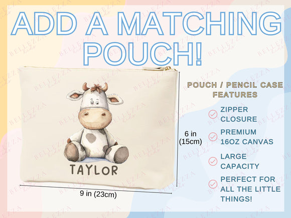 Personalized Name Tote Bag Barn Animal Gift Daycare Diaper Bag Custom Name Tote Customized Name Back to School Bag for Kids Bag Kindergarten