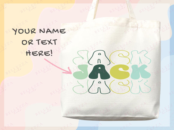Personalized Name Tote Bag Custom Name Tote Bag Custom Tote Shopper Womens Bag Customized Name Gift For Her Kids Bag School Bag For Kids