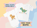 Custom Kids' T-Shirt Infant Bodysuit New Born Gift Personalized Name Kids Gift Dinosaur Shirt Toddler Tshirt Customized Gift for Boys 033