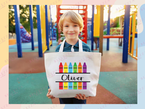 Personalized Name Tote Bag Custom Name Tote Bag Custom Tote Shopper Womens Bag Customized Name Gift For Her Kids Bag School Bag For Kids