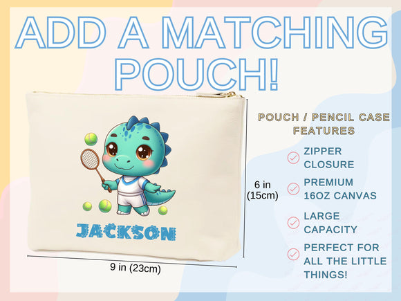 Dinosaur Personalized Name Tote Bag Kids Cute Gift Daycare Diaper Bag Library Custom Name Tote Back to School Bag for Kids Kindergarten