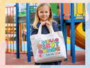 Custom Name Tote Bag Kids Library Bag Book Bag Gift for Kids Daycare Diaper Bag Personalized Name Back to School Bag for Kids Kindergarten