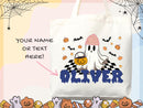 Personalized Halloween Tote Bag Custom Name Tote Kids Trick or Treat Halloween Gift Bag Goodie Bag Spooky Halloween Party Favor Gift