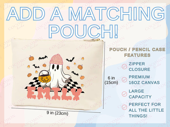 Personalized Halloween Tote Bag Custom Name Tote Kids Trick or Treat Halloween Gift Bag Goodie Bag Spooky Halloween Party Favor Gift