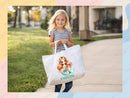 Mermaid Personalized Name Tote Bag Kids Mermaid Gift Daycare Diaper Bag Library Custom Name Tote Back to School Bag for Kids Kindergarten