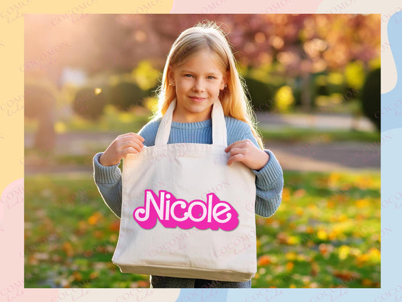 Personalized Name Tote Bag Custom Name Tote Bag Custom Tote Shopper Womens Bag Customized Name Gift For Her Kids Bag School Bag For Kids