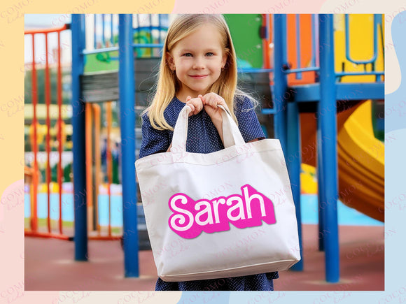 Personalized Name Tote Bag Custom Name Tote Bag Custom Tote Shopper Womens Bag Customized Name Gift For Her Kids Bag School Bag For Kids
