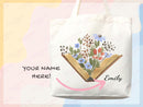 Personalized Name Tote Bag Custom Name Tote Bag Custom Tote Shopper Library Bag Customized Name Gift For Her Kids Bag School Bag For Kids