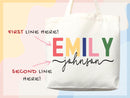 Personalized Name Tote Bag Custom Name Tote Bag Custom Tote Shopper Womens Bag Customized Name Gift For Her Kids Bag School Bag For Kids
