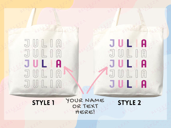 Personalized Name Tote Bag Custom Name Tote Bag Custom Tote Shopper Womens Bag Customized Name Gift For Her Kids Bag School Bag For Kids
