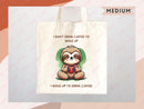 Sloth Canvas Tote Bag Funny Sloth Lover Gift Tote Bag Everyday Tote Eco Friendly Gift Tote Shopper Bag Reusable Grocery Bag Cute Bag Animal