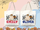Personalized Halloween Tote Bag Custom Name Tote Kids Trick or Treat Halloween Gift Bag Goodie Bag Spooky Halloween Party Favor Gift