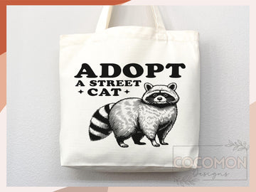 Raccoon Canvas Tote Bag Funny Raccoon Lover Gift Tote Bag Everyday Tote Eco Friendly Tote Shopper Gift Tote Reusable Grocery Bag Cute Bag