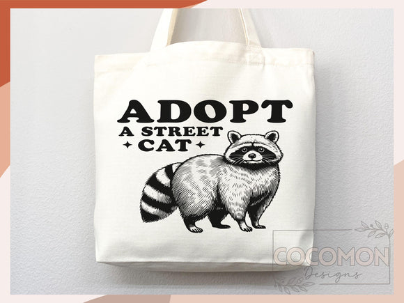 Raccoon Canvas Tote Bag Funny Raccoon Lover Gift Tote Bag Everyday Tote Eco Friendly Tote Shopper Gift Tote Reusable Grocery Bag Cute Bag