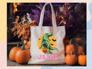 Personalized Halloween Tote Bag Custom Name Tote Kids Trick or Treat Halloween Gift Bag Goodie Bag Spooky Halloween Party Favor Gift