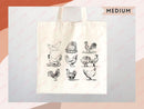 Chicken Canvas Tote Bag Funny Chicken Lover Gift Tote Bag Everyday Tote Eco Friendly Campus Tote Reusable Grocery Bag Cute Bag Aesthetic Bag