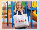 Personalized Name Tote Bag Custom Name Tote Bag Custom Tote Shopper Womens Bag Customized Name Gift For Her Kids Bag School Bag For Kids