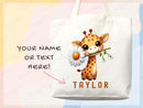 Personalized Name Tote Bag Animal Gift Daycare Diaper Bag Custom Name Tote Customized Name Back to School Bag for Kids Bag Kindergarten