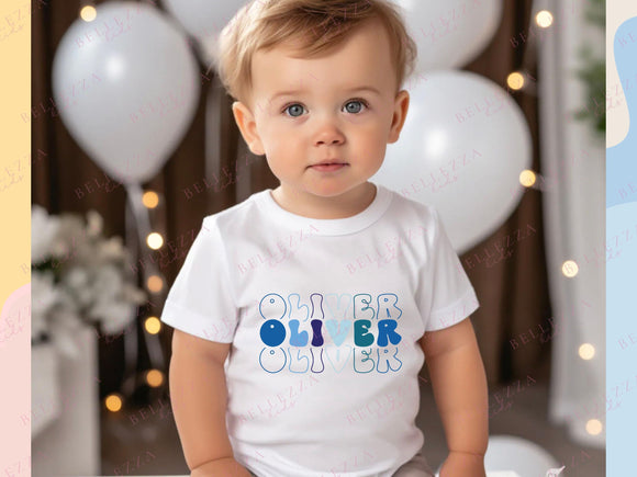 Custom Kids' T-Shirt Infant Bodysuit New Born Gift Personalized Name Kids Gift Preschool Shirt Toddler Tshirt Customized Gift for Boys 011