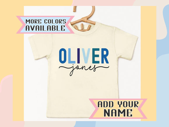 Custom Kids' T-Shirt Infant Bodysuit New Born Gift Personalized Name Kids Gift Preschool Shirt Toddler Tshirt Customized Gift for Boys 010