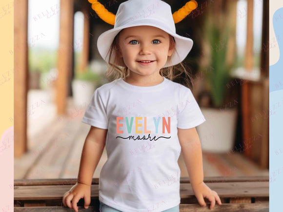 Custom Kids' T-Shirt Infant Bodysuit New Born Gift Personalized Name Kids Gift Preschool Shirt Toddler Tshirt Customized Gift for Boys 010