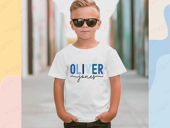 Custom Kids' T-Shirt Infant Bodysuit New Born Gift Personalized Name Kids Gift Preschool Shirt Toddler Tshirt Customized Gift for Boys 010