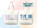 Personalized Name Tote Bag Custom Name Tote Bag Custom Tote Shopper Womens Bag Customized Name Gift For Her Kids Bag School Bag For Kids
