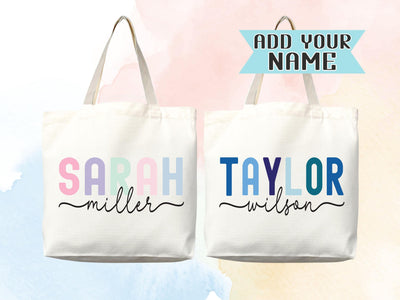 Personalized Name Tote Bag Custom Name Tote Bag Custom Tote Shopper Womens Bag Customized Name Gift For Her Kids Bag School Bag For Kids